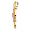 Black Bow Jewelry 14k Yellow & Rose Gold with White Rhodium Sea Turtle Pendant, 20mm - 2 of 4