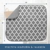 LunaLulinlk Dish Drying Mat, 16” x 18”, Absorbent Microfiber Kitchen Counter Mat, Dish Drying Pad White Trellis - 4 of 4