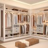 Besiost 74-In Closet Organizer System with Wood Drawers, Freestanding Corner Garment Rack with Hanging Rods - 4 of 4