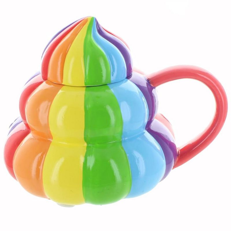 Se7en20 Glitter Galaxy Rainbow Emoji 20oz. Ceramic Mug with Lid, 2 of 7