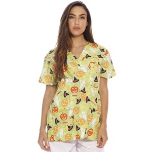 Just Love Women's Scrub Tops / Holiday Scrubs / Nursing Scrubs for Christmas - 1 of 2