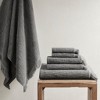 Vynxaria Gray Cotton Dobby Slub 6 Piece Towel Set - 2 of 4