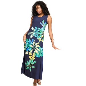Roaman's Women's Plus Size Ultrasmooth Fabric Sleeveless Maxi Dress - 1 of 4
