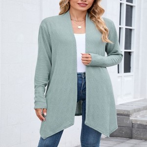 Women's Lightweight Cardigan Sweaters Open Front Long Sleeve Casual Loose Thin Cardigans - 1 of 4