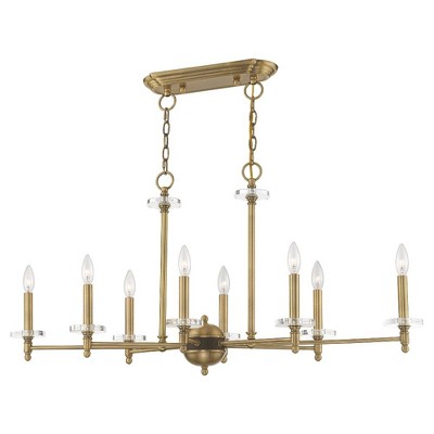 Livex Lighting Bennington 8 - Light Chandelier in  Antique Brass