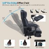 NicBex Reclining Executive Office Chair with Footrest,PU Leather Computer Chair with Wheels,Lumbar Support,Swivel Gaming Chair for Home Office - 3 of 4