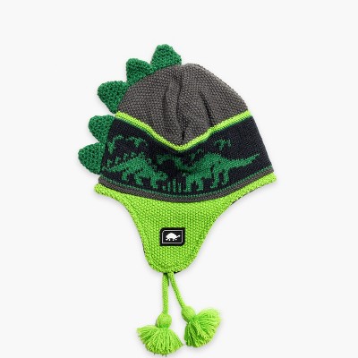 Turtle Fur Dr. Dino Earflap Beanie - Boys Winter Hat with Ear Flaps