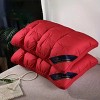 Munora 2pack Bread Pillow China Red, Natural Cotton Fill, Adjustable Loft, Hypoallergenic Sleep Support, Machine Washable Cover - 2 of 4