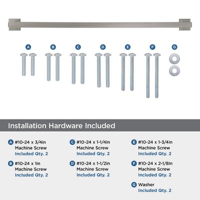 Satin Nickel 18-Inch Traditional Appliance Pull with Mounting Hardware
