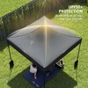 Resenkos 10' x 10' Replacement Canopy Top for Pop Up Canopy Tent with 4 Sand Bags, UPF50+ Protection, Dark Gray Black - 3 of 4