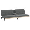 vidaXL Sofa Bed Dark Grey Polyester, Plywood, Foam, Plastic Medium - 4 of 4