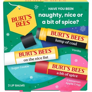 Burt's Bees Naughty or Nice Lip Balm Gift Set - 3ct/0.15oz - 1 of 3