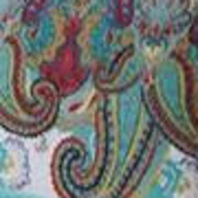 Teal and Multicolor Paisley Cotton Quilted Pillow Sham
