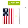 Briarwood Lane 4th of July American Garden Flag 12.5" X 18" + 3-Piece Wrought Iron Garden Flag Stand Set 1x1 For 4th of July Bundle - 2 of 4