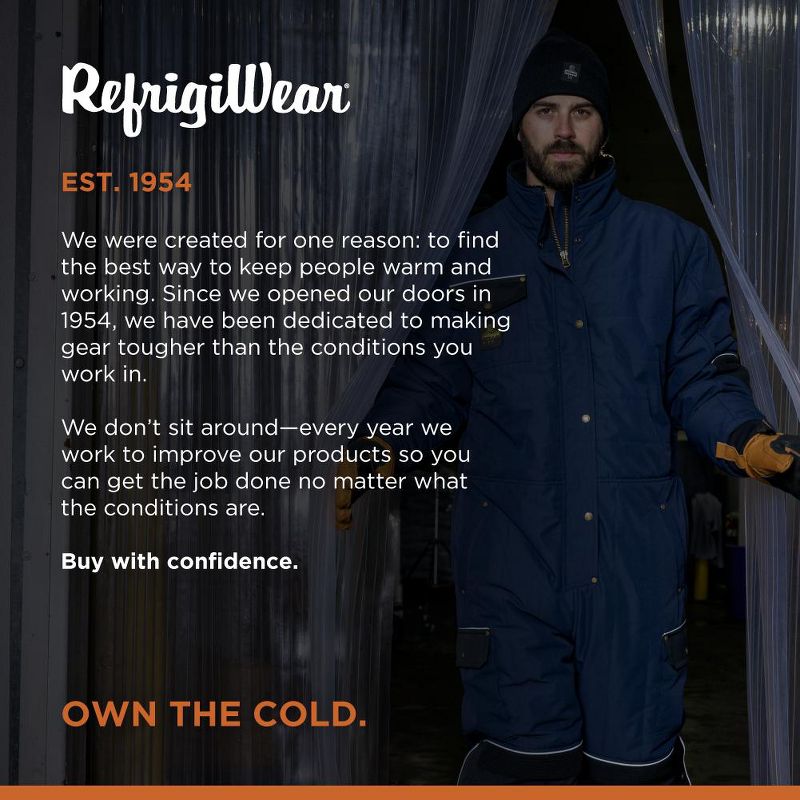 RefrigiWear Men’s 54 Gold Insulated Coveralls, 6 of 9