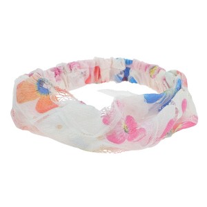 Unique Bargains Women's Ditsy Floral Lace Wide Headband 1 Pc - 1 of 4