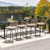 Costway Patio 360° Swivel Bar Stools Set of 2 with Backrests & Footrests Soft Seat Cushions - 4 of 4