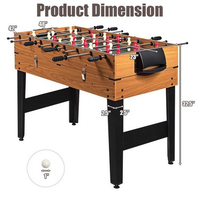 Costway 48'' 3-in-1 Kids Foosball, Billiards, and Hockey Table