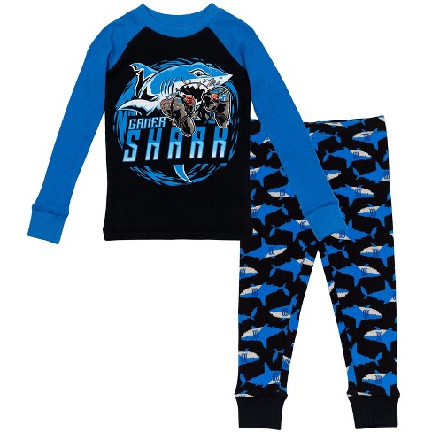 Dreamwave Shark Little Boys Cotton Pullover Pajama Shirt Pajama Pants Black 6