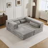 Whisen Modern Compression Loveseat, Convertible Floor Sofa Bed,DIY Boneless Modular Sectional Couch, No Assembly Required - 3 of 4
