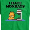Men's - Garfield - I Hate Mondays Garfield Coffee Short Sleeve Graphic T-Shirt - 2 of 4