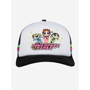 Powerpuff Girls Trio Flying Logo White Trucker Hat - 1 of 4