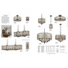 Elk Home Armand 6 - Light Chandelier in  Matte Gold - 3 of 4