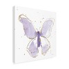 Trademark Fine Art -Shirley Novak 'Gilded Butterflies Ii Lavender' Canvas Art - 4 of 4
