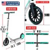 Folding Kick Scooter for Adults and Teens - Adjustable Handlebar - Lightweight Durable Frame - 200mm Wheels - Madd Gear Scoot 200 - 3 of 4