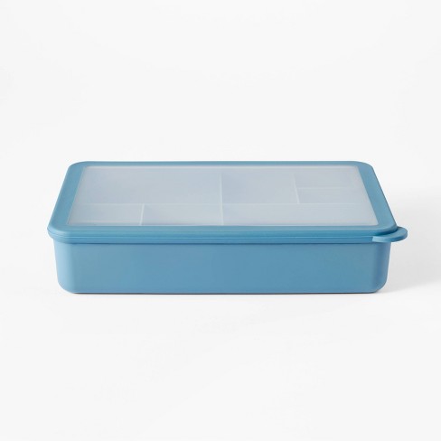 8-compartment Large Plastic Snack Bento Box Blue - Figmint™: Bpa-free ...