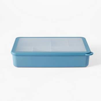 8-Compartment Large Plastic Snack Bento Box Blue - Figmint™