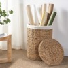FONTOI Woven Wicker Multi-Use Storage Basket with Removable Liner, Laundry Basket, Laundry Baskets for Towel, Toys, Natural & Brown, 15"*20"*15" - 2 of 4