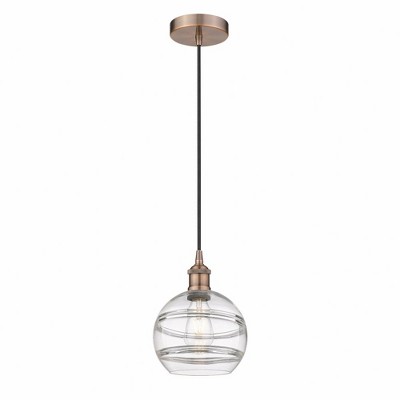 Rochester - 1 Light Cord Hung Mini Pendant In Industrial Style-9.88 Inches Tall and 8 Inches Wide