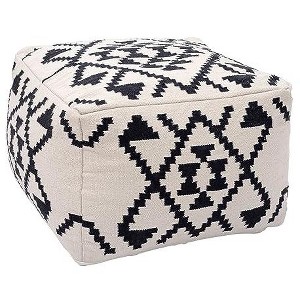 Zuo Lizardo Ottoman Beige & Black - 1 of 4