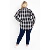 Avenue Women's Plus Size Kylee Plaid Shirt - 3 of 4
