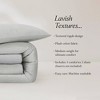 Lush Décor Twin XL Azalea Ruched Velvet Stripe Comforter Gray - 2 of 4