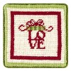 C&F Home Love, Hope, Noel, Peace Petit Point Coaster - 2 of 3