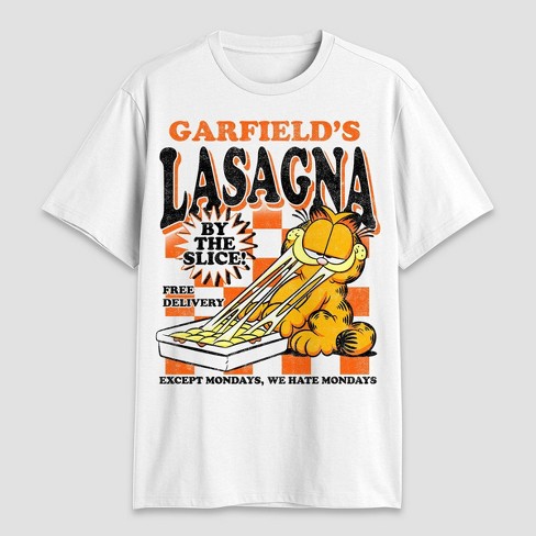 Men s Garfield Short Sleeve Graphic T shirt White S Target