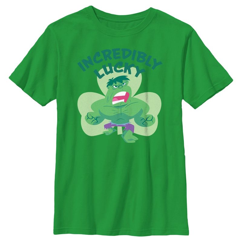 Boy's Marvel Incredibly Lucky Hulk T-Shirt, 1 of 5