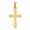 Black Bow Jewelry 14k Yellow Gold Hollow 2D Passion Cross Pendant - 3 of 4
