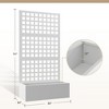 TOAOTBNBO Metal Raised Garden Bed with Square-Hole Trellis, Outdoor Planter Box for Climbing Plants, Galvanized Garden Box with Drainage Holes - 3 of 4