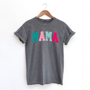 Simply Sage Market Women's Bright Mama Block Short Sleeve Garment Dyed Tee - 1 of 2