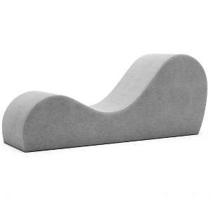 Avana Sleek Chaise Lounge for Yoga - Made in The USA - Great for Stretching, Relaxation, Exercise & More, 60D x 18W x 26H Inch, Light Grey - 1 of 1