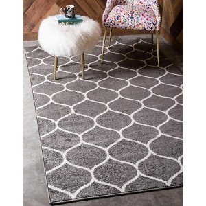 Unique Loom Trellis Frieze Rounded Trellis Indoor Woven Area Rug - 1 of 4