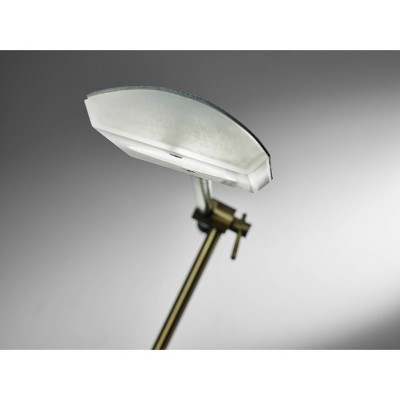 Adjustable Antique Brass and Marble LED Floor Lamp