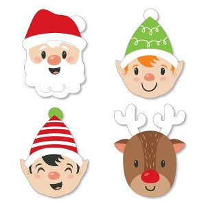 Big Dot of Happiness Very Merry Christmas - DIY Shaped Holiday Santa Claus Party Cut-Outs - 24 Count - 1 of 4