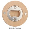 Unique Bargains Bottle Opener Magnetic Beech Wood Light Brown 2.56"x0.47" 1 Pcs - 3 of 4