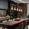 LNC Auisre 5-Lights 37.8" Modern Linear Kitchen Island Pendant  Lights, Polisehd Gold with 5 Seeded Glass Shades - 4 of 4