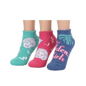 Golden Girls Chenille and Scallops Womens Ankle Sock 3 Packs - 1 of 4