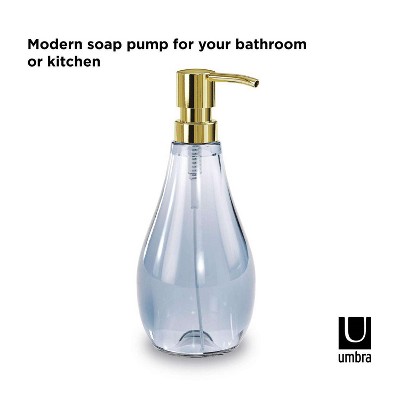 Denim Blue Acrylic Modern Soap Dispenser, 8-inch